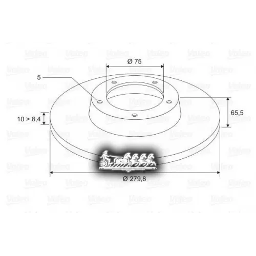 Диск Тормозной Bmw 1 E81/E87 1.6-2.0 04- Зад Комп X2 Valeo 