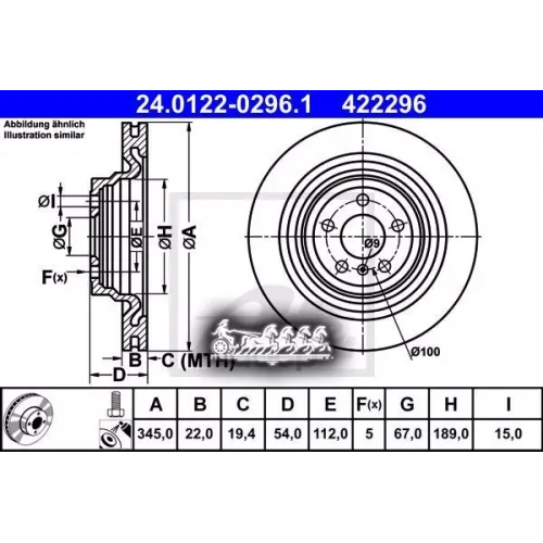 Диск Тормозной Mb Gle(W166)/Gle Coupe(C292)/Gls(X166) 12- Задн. Ate 