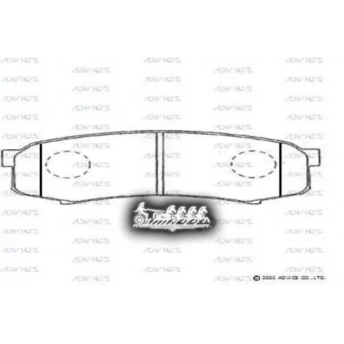 Тормозные Колодки Дисковые Toyota/Mitsubishi Lc 80/90/120/Pajero Задн. 06- 3.8/3.2D ADVICS 