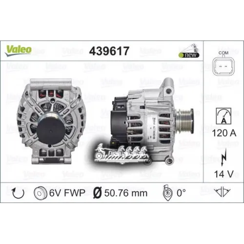 Генератор Psa C3/C4/Berlingo/207/308 Valeo 