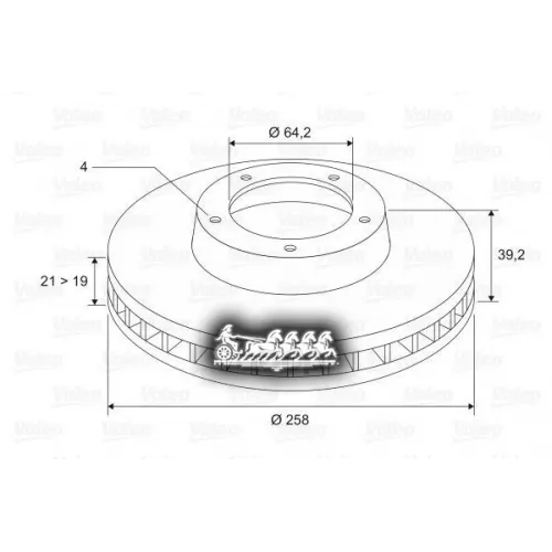 Диск Тормозной Honda Jazz Ii (Gd) Перед Комплект X2 Valeo 