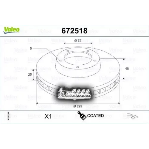 Тормозной Диск Citroen C3 Fr Valeo 