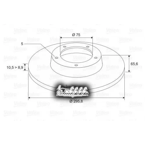 Диск Тормозной Bmw 1 Serie (E81, E87) Зад Комплектx2 Valeo 