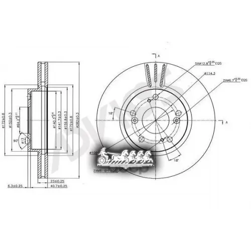 Тормозной Диск Honda Civic/Cr-V Перед. Вент. 02- 2.0 ADVICS 