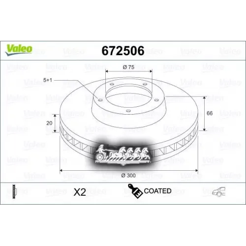Диск Тормозной Bmw E81/E87/E90/E91/E84 X1 Зад_x2 Valeo 