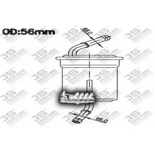Фильтр Топливный Kia Spotage 94- 2.0 JS Asakashi 