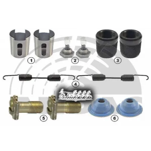 Ремкомплект Суппорта Renault Поршень - O34.90x49.00мм-2.Зажим Регулятора-2.Ведущая Втулка-2.Пружина-2.Регулятор Тормоза-2.Пыл...