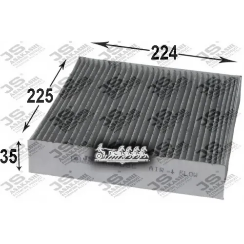 Фильтр Салона Nissan Elgrand -10 2.5/3.5 (Уголь.) JS Asakashi 
