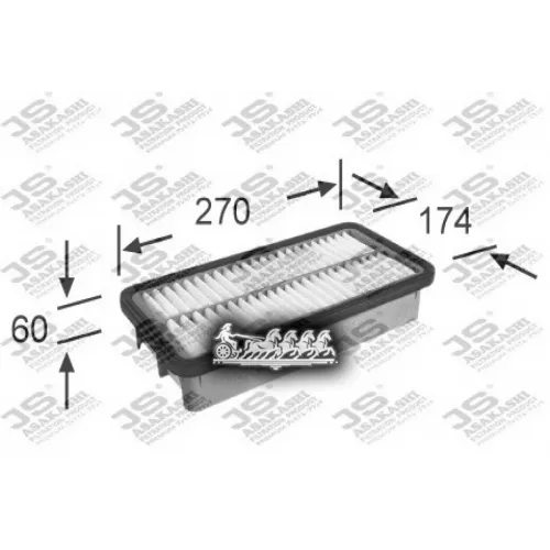 Фильтр Возд.hyundai Santa Fe Ii JS Asakashi 