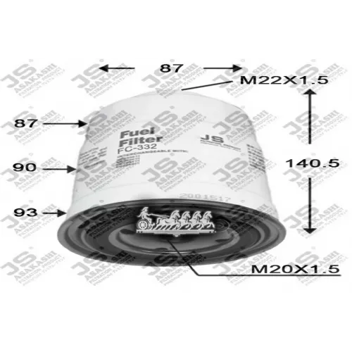Фильтр Топливный Mitsubishi Pajero 00- JS Asakashi 