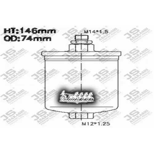 Фильтр Топливный Mb W201/W202/W124/W460/W116 -98 JS Asakashi 