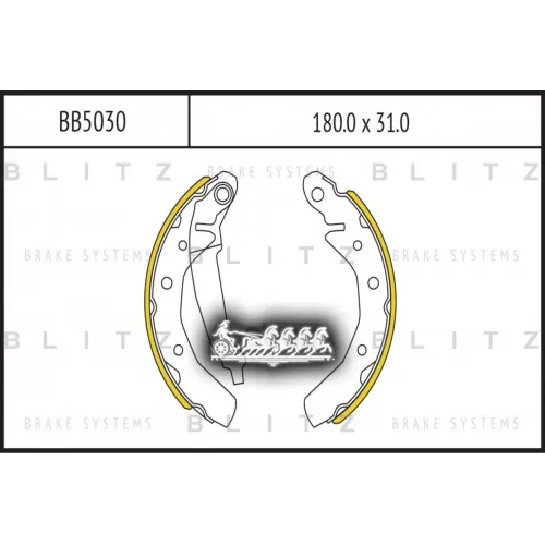 Колодки Тормозные Барабанные Зад Blitz 