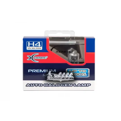 Галогенные Лампы (12V) H4 (Яркость +100) (Упаковка 2 Шт.) Xenite 