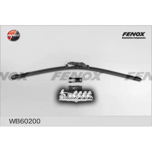 Щётка С/О 600Мм 24 Универсальная Бескаркасная. Крепление 5 В 1 FENOX 