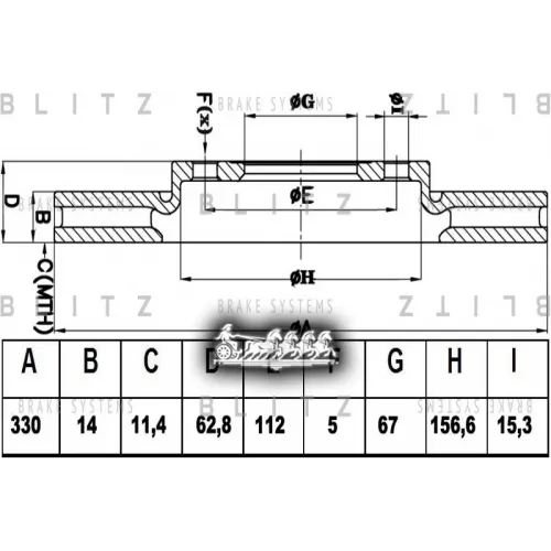 Диск Тормозной Mb W164/W251 06- Задн. Blitz 