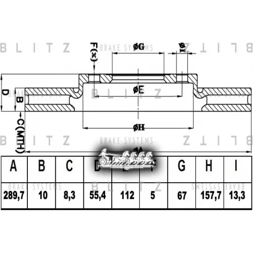 Диск Тормозной Mb W210/W202/S124 93- Задн. Blitz 
