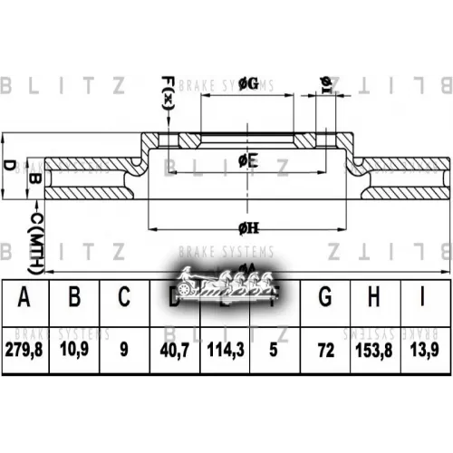 Диск Тормозной Mazda 3/5 00- Задн. Blitz 