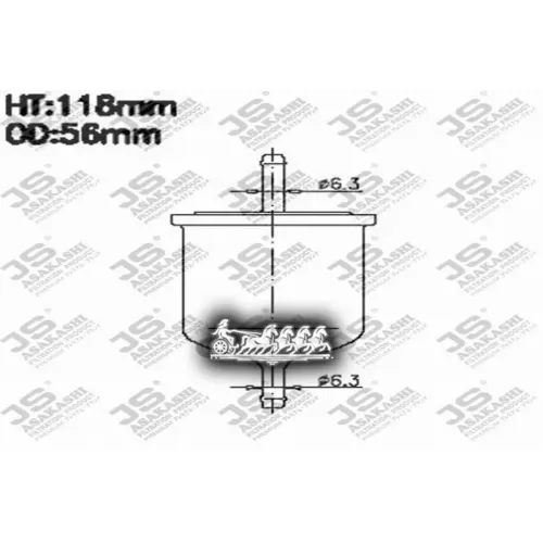 Фильтр Топливный Nissan Bluebird/Sunny 1.3-2.0 JS Asakashi 