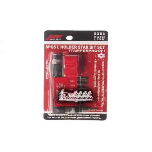 Набор Вставок 1/4Dr Torx С Отверстием T10h-T40h И Г-Образным Держателем 8Пр. JTC 