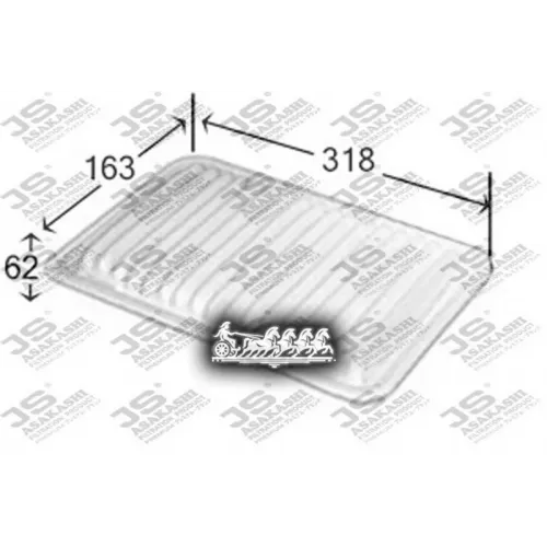 Фильтр Воздушный Toyota Corolla -07 Diesel JS Asakashi 