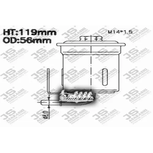 Фильтр Топливный Toyota Land Cruiser 100 98- JS Asakashi 