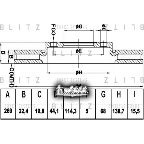 Диск Тормозной Renault Duster 10- Перед.вент. Blitz 