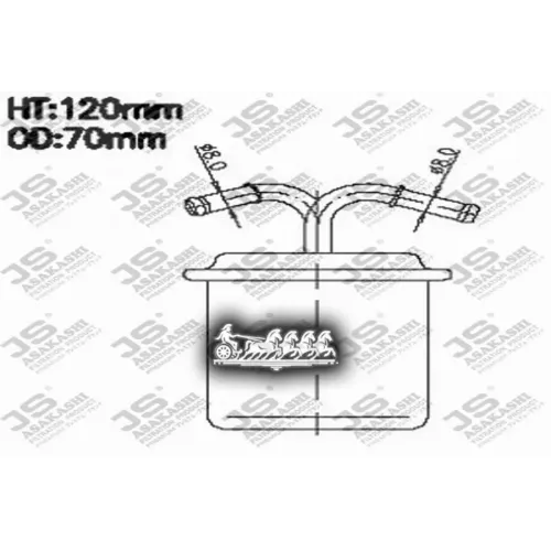 Фильтр Топливный Subaru Forester/Impreza/Legacy 89- JS Asakashi 