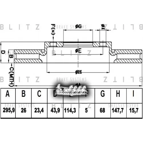 Диск Тормозной Renault Grand Scenic/Laguna/Megane 07- Перед.вент. Blitz 