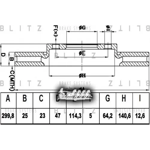 Диск Тормозной Honda Accord 03- Перед.вент. Blitz 