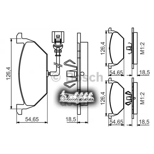 Колодки Тормозные Дисковые Перед Bosch 