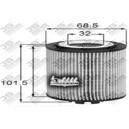 Фильтр Масляный Bmw 5(E60)/X5(E53) 00- 4.4-4.8 JS Asakashi 