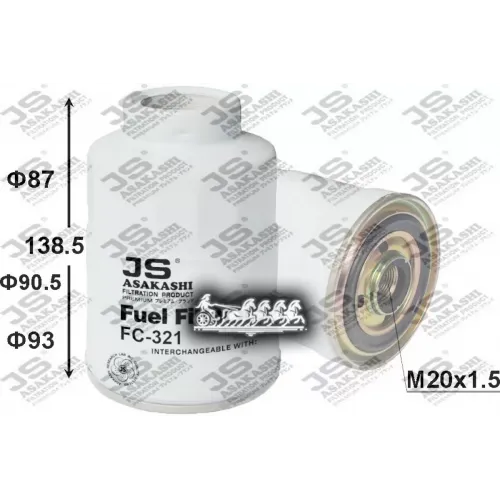 Фильтр Топливный Mitsubishi Pajero/L200 96- JS Asakashi 