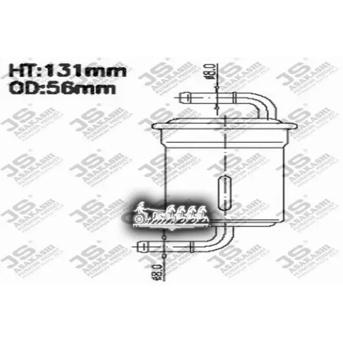 Фильтр Топливный Mazda Xedos 9 JS Asakashi 