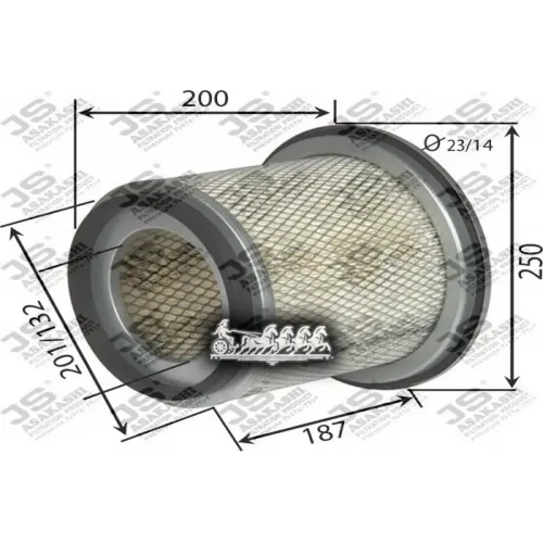 Фильтр Воздушный Nissan Patrol/Safari 00- 4.8 JS Asakashi 