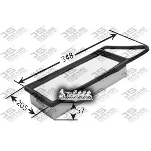 Фильтр Возд.peugeot Partner/Citroen Berlingo 1.6D 2009=> JS Asakashi 