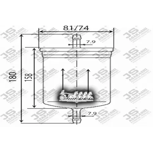 Фильтр Топливный Audi/Vw/Bmw/Peugeot JS Asakashi 
