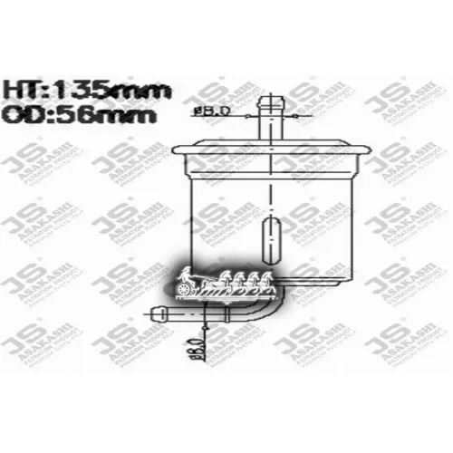Фильтр Топливный Mazda 323 2.0 JS Asakashi 