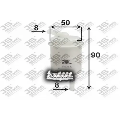 Фильтр Топливный Mitsubishi Galant -90/Lancer JS Asakashi 