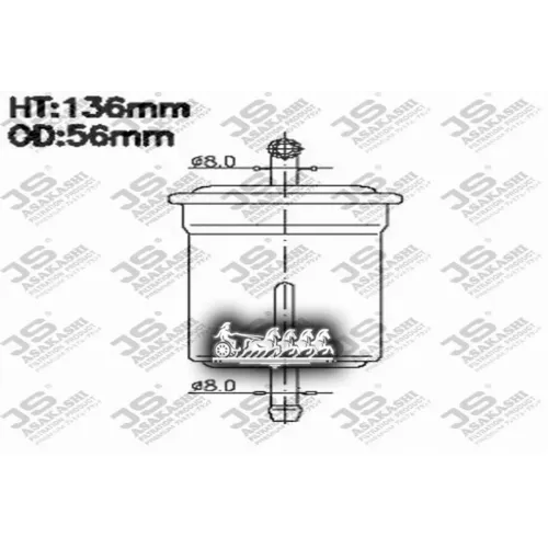 Фильтр Топливный Suzuki Grand Vitara -05 1.6-2.7 JS Asakashi 