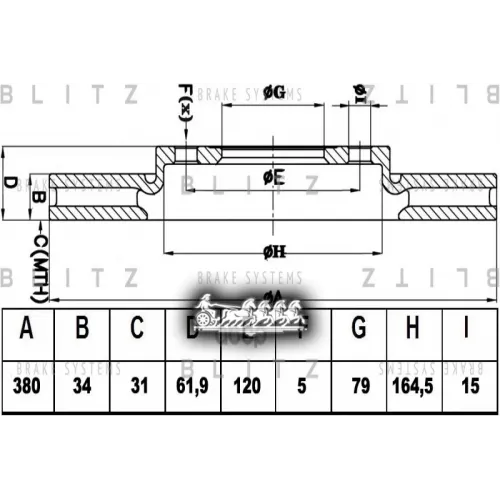 Диск Тормозной Land Rover Range Rover/Range Rover Sport 12- Перед.вент. Blitz 