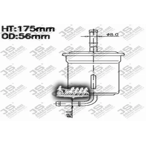 Фильтр Топливный Ford Probe 88- JS Asakashi 