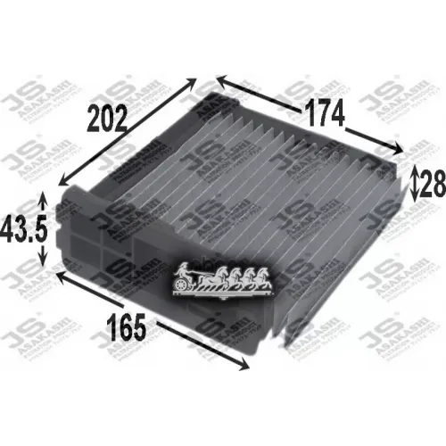 Фильтр Салона Nissan Almera 05- 1.5 (Уголь.) JS Asakashi 