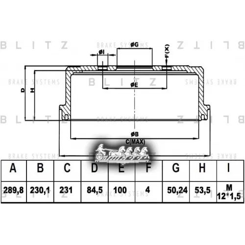 Барабан Тормозной Vw Passat 88- Blitz 