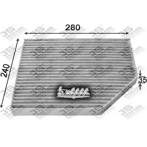 Фильтр Салона Audi A4 07- (Уголь.) JS Asakashi 