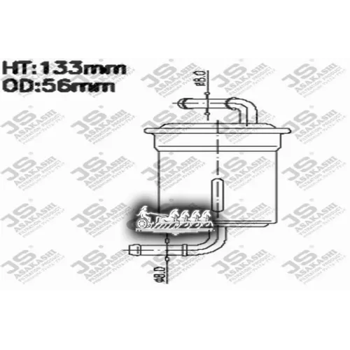 Фильтр Топливный Kia Carnival 2.5 00-06 JS Asakashi 