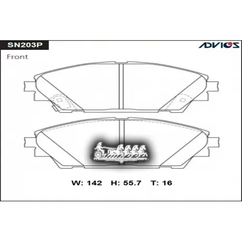 Тормозные Колодки Дисковые Mazda 3 Перед. 13- ADVICS 