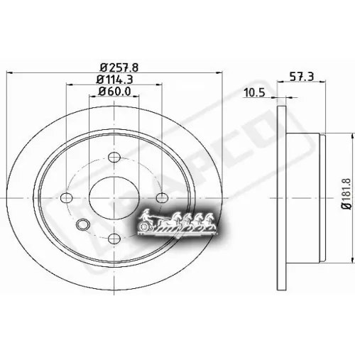 Диск Тормозной Daewoo Nubira 03- Задн. BAPCO 