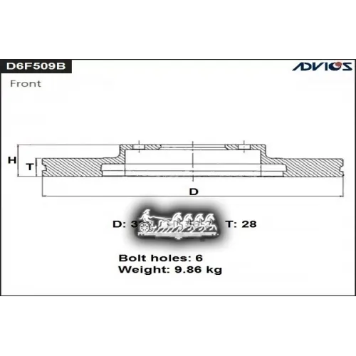 Тормозной Диск Mitsubishi Pajero Перед. Вент. D 332Мм 07- ADVICS 