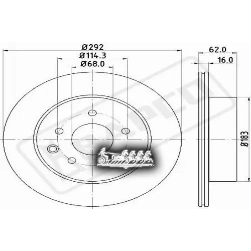 Диск Тормозной Nissan X-Trail 01- Задн. Вент. BAPCO 
