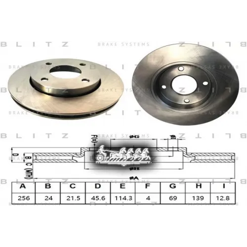 Диск Тормозной Mitsubishi Colt 04- Задн. Blitz 